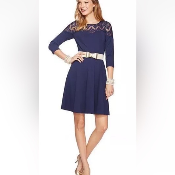 NWT 228.00 LILLY PULITZER REMMY DRESS TRUE NAVY  XS,M,L - Picture 5 of 8